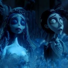 the corpse bride and her husband are looking at each other