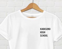 Haikyuu Animation, Gray Uniform, Otaku Clothes, Karasuno High School, Fandom Fashion, Anime Tshirt