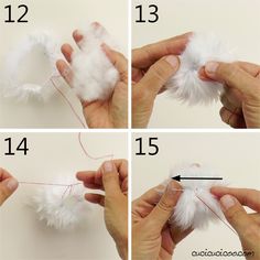 instructions for how to make a pom - pom ornament