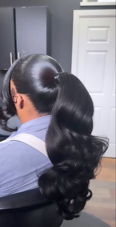 Swoop Ponytail, Body Wave Ponytail, Quick Weave Hairstyles, Protective Hairstyles Braids, Pretty Braided Hairstyles, Slick Hairstyles