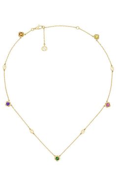 GUCCI Interlocking G Gems 18k Gold Necklace YBB662429001.Length: 38/42 cm. 18kYellow Gold, Amethyst, Tourmaline, Citrine, Beryl Diamond Accessories, Timeless Watches, 18k Gold Necklace, Square Diamond, Oval Cut Diamond, Princess Diamond, Womens Wedding Bands, Princess Cut Diamonds, Proud To Be