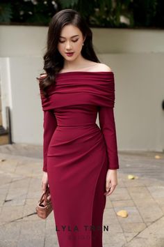 Red Dresses Classy Elegant, 2024 Dress Trends, Baju Kahwin, Soiree Dress, Red Dresses Classy, Women Dresses Classy, Fancy Dresses Long, Classy Dress Outfits