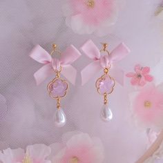 Handmade satin ribbon and gold plated charm earrings.Materials: gold plated findings and charms. All items are handmade to order and may differ slightly. Please allow 2-3 weeks to ship! Bakery Bags, Princess Collection, Charm Earrings, Satin Ribbon, 3 Weeks, Hair Bows, Choker Necklace, Jewelry Collection, Jewelry Accessories