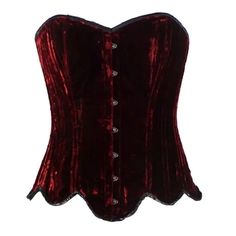 New Fiona's Fineries Red Velvet Corset Womens Size 32 Scallops Lace Up Boning 100% Cotton Lining Metal Busk Closure At Front $225 C O N D I T I O N New With Tags Please Note-Returns Not Accepted At This Time Due To Item Not Fitting. Please Compare Measurements Provided To Another Item Of Clothing You Own, Or To Your Actual Measurements. * If You Receive Your Item And I Missed A Flaw On The Item, Please Contact Me Right Away! Thank You! * If Items Are Not Listed As New, You Should Consider Them U Velvet Corset, Red Corset, High Waisted Briefs, Lace Corset, Scalloped Lace, New You, Corsets, Goth Fashion, Costume Design