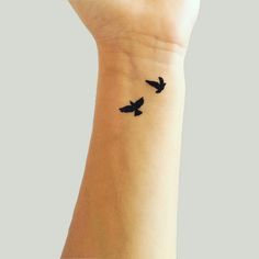 Meaningful Small Tattoos, Sister Tats, Small Bird Tattoos, Small Couple Tattoos, Small Tattoos With Meaning, Taylor Hawkins, Small Tattoos Simple, Small Wrist Tattoos