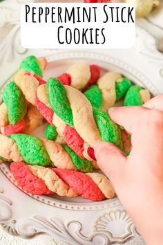 Stick Cookies, Fun Holiday Treats, Cookie Sticks, Peppermint Sticks, Christmas Cookie Exchange, American Holiday, Peppermint Cookies, Gel Food Coloring