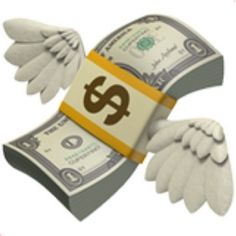 an image of a flying dollar bill with wings