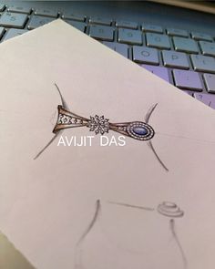 #jewellerydesign #art #design #sketch #rosegoldkada #diamond @adas86166 #avijitdas #makardah Rose Gold Kada, Gold Kada, Diamond Pendent, Diamond Pendants Designs, Art Jewelry Design, Ladies Bracelet, Antique Bridal Jewelry