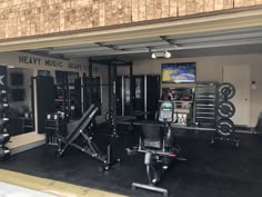 the gym is equipped with many different equipment