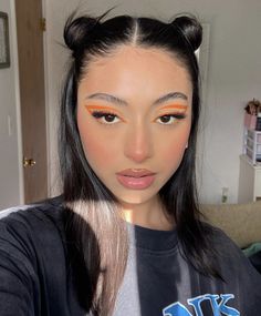 Aesthetic Orange, Orange Makeup, Clothing Outfit Ideas, Colorful Eye Makeup, Edgy Makeup, Makeup Eye Looks, Creative Makeup Looks, Eye Makeup Art