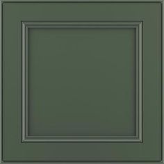 a green cabinet door with a square frame