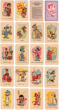 an image of some old cartoon cards