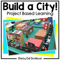 a book cover for build a city project based learning