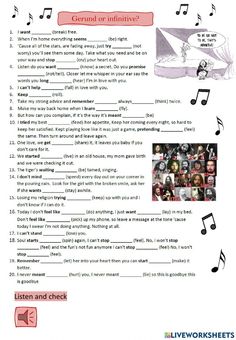 the worksheet is filled with pictures and words to help students learn how to read music