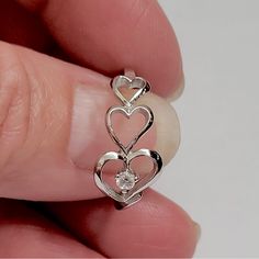 Small Multiple Hearts Sterling Silver Ring, Cz Silver Hearts Ring, Dainty Hearts Ring, Cz Love Ring, Promise Silver Hearts Ring, May Also Be Worn As A Midi Ring, Or As A Thumb Ring, 925 Stamped. Perfect Gift Idea For Any Occasion: Birthday, Anniversary, Engagement, Graduation, Bridesmaid, Mother’s Day, Valentine’s Day, Christmas, Promise. Your Purchase Includes A Gift Box. Let Us Know If This Is A Gift And We Can Ship Directly To The Recipient And Include A Personalized Note. We Greatly Apprecia Cubic Zirconia Heart-shaped Promise Ring, Valentine's Day Dainty Cubic Zirconia Rings, Diamond White Cubic Zirconia Heart Ring For Valentine's Day, Cubic Zirconia Crystal Ring For Valentine's Anniversary, Cubic Zirconia Heart Ring For Promise, Heart-shaped Cubic Zirconia Promise Ring, Cubic Zirconia Heart Promise Ring, Valentine's Day Anniversary Cubic Zirconia Crystal Ring, Double Heart Cubic Zirconia Rings With Diamond Accents