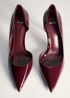 Mango Heels, Mango Shoes, Burgundy Heels, Shoes Hack, Elegant Shoes