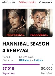 an ad for the hbo show hannah season 4 renewal is shown in this screenshot