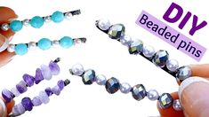 Beads In Hair, Beaded Bobby Pins, Diy Hair Accessories Tutorial, Accessories Tutorial, Hair Bobby Pins, Hair Accessories Tutorial, Beaded Hair Clips, Bead Hair Accessories