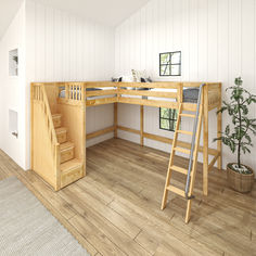 Transform your child’s room with our high corner loft bed, designed to save space and add functionality. This “L”-shaped loft fits perfectly into a bedroom corner, freeing up valuable floor space.


With over 4 ft of underbed clearance, it’s ideal for a desk, storage, or play area. The staircase is safe and easy to climb, with each step doubling as a storage drawer to keep everything organized and tidy.

Perfect for shared bedrooms or sleepovers, this loft provides sleeping space for two and grows with your child—easily converting into separate twin beds or accommodating new setups.


Smart design meets style, making it the ultimate space-saving solution for any room!