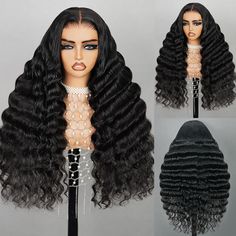 PRICES MAY VARY. 【Glueless Wigs Human Hair Material】100% unprocessed virgin human hair, no shedding and no tangle. Can be bleached, dyed, curled, and straightened. 220% Density, Absolutely Soft, Full and Glossy!!! 【SALON-GRADE Realistic Scalp】Advanced bleached tiny knots and pre plucked hairline technology. Indulge in a flawless fit with our real ready to go glueless loose curly wave wig. Natural As Your Own Hair. 【Wear and Go Glueless Wigs】6x5 closure wigs human hair, Larger lace size maintains Wig Lengths Chart, Wig Hair Texture Chart, Forehead Contour, Bella Wig, Loose Curly Wig, Loose Deep Wave, Closure Wigs, Hair Knot, Glueless Wigs