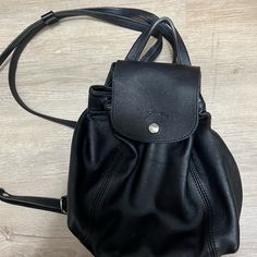 Small Black Longchamp Backpack In Excellent Condition. Longchamp Small Backpack, Longchamp Backpack, Longchamp Bags, Black Backpack, Bag Lady, Backpacks, Women Shopping, Black, Color