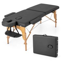 Experience Unparalleled Comfort and Convenience! Our 2-section foldable massage table measures 84" x 36.5" x 24.5"-33.5"(L x W x H) and ensures a strong loading capacity of 550 lbs. It is ideal for body massage, facial care, tattoo, eyelash extensions, physical thereby, acupuncture, and more. Featuring soft sponge filling and skin-friendly PVC leather covering, our spa bed offers a cloud-like sensation during every session. More than that, it includes a face cradle for extra relaxation, a centra Spa Bed, Spa Facial, Massage Equipment, Massage Bed, Massage Table, Facial Spa, Portable Table, Cushion Filling, Table Height