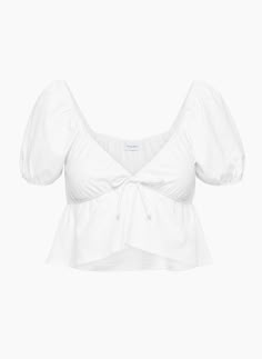 Aritzia Top, Top With Puff Sleeves, Flare Top, Aritzia Tops, Coastal Granddaughter, Flowy Top, Peplum Hem, Jeans Material, My Dream Wardrobe