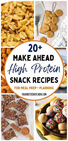 20 + high protein snack recipes for meal prep and planning