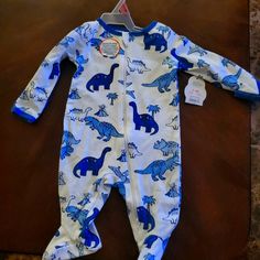 0-3 Months Footsie Pajamas With Zipper Fitted Blue Onesie For Bedtime, Infant Pajamas, Lion King Nursery, Reborn Clothes, Christmas Nightgowns, Baby Nursery Closet, Reindeer Pajamas, Frozen Kids, Nursery Closet