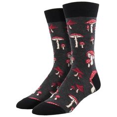 Mushroom Socks, Red And White Mushroom, Exclusive Club, Sock Lovers, Pretty Fly, Dr Shoes, Women Crew Socks, Mens Crew Socks, Crew Cut