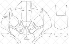 1:1 life-size Dark Knight Cowl, price low because i haven't had a video for this project, price will increase once project video ready. 1. Print PDF into 8 sheets of A4 or Letter paper, connect them following the crosshatching line to form 1 big piece. 2. Transfer that onto thick cardboard or EVA foam floormat. 3. Cut & glue pieces to form a 3d object/ cosplay helmet, enjoy! *NO instruction provided, so purchase only if you already have good crafting skill or a return customer, thanks :) >> this Batman Cowl Template, Cardboard Helmet Template, Cardboard Mask Template, Batman Mask Template, Paper Mask Template, Batman Cowl, Mask Template Printable, Cardboard Mask, Batman Mask