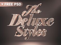 the deluxe styles text effect in photoshopped to be used for an advertisement or poster