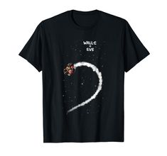 a black t - shirt with an image of a heart shaped cloud flying through the air