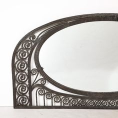 a mirror that is sitting on top of a table