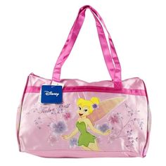 Brand New with Tag, Licensed Product 1 Zippered Main Compartment 2 Carrying Straps 1 Mesh Side Pocket Great Gift for any Girl Color: Pink. Pink Duffle Bag, Disney Tinkerbell, Childrens Backpacks, Travel Duffle, Duffle Bag Travel, Disney Girls, Overnight Bag, Medium Bags, Side Pocket