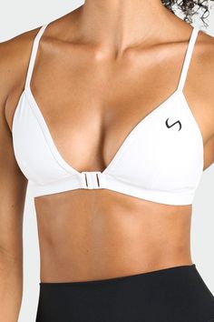 Model Specs: Savannah Is 5'9”, 140lbs Bust: 32A And Wearing A Small (Tempo Front Clasp Sports Bra) Front Clasp Closure To Easily Put On And Take Off Luxe DNA™ Fabric: Virtually Weightless + Buttery Soft + Breathable + Sweat-Wicking Infi-Soft DNA™, Infi-Stretch DNA™ Technologies Sweat-Wicking DNA™ Technology Provides Breathable Moisture-Wicking Properties Helping To Keep You Cool And Dry Multi-Back Strap Bra Design Provides Low to Medium Support and Versatility with Adjustable Straps for a Straight, Halter Top, Or Criss Cross Styling 100% Support And Optimal Training Mobility. 0% Restriction Designed For: Light to Moderate Impact (Workouts, Light Cardio, All-Day Wear) Fit: Fitted Lining: 75% Polyamide / 25% Elastane, Shell: 75% Polyamide / 25% Elastane Fabric: Luxe DNA™ (75% Polyamide / 25% Fitted White Sports Bra, Sweat Resistant, White Sports Bra With Wide Straps And Built-in Bra, White Compressive Sports Bra With Adjustable Straps, White Compressive Sports Bra, White Stretch Sports Bra With Built-in Bra, Light Cardio, Sweaty Workout, Bra Design, Strap Bra