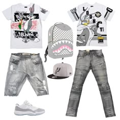 Best Drip Outfits Men, Sprayground Backpack Outfit, First Day Of School Outfit Men, Drip Fits For Men, Male Drip Outfits, Designer Drip Outfits Men, Drippy Outfits Men, Mens Drippy Outfits, Grey Outfit Men