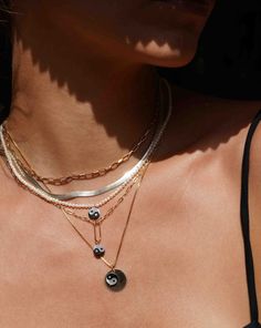 Yin Yang Pearl Necklace Yin Yang Charm, Yin Yang Necklace, 16 Inch Necklace, Herringbone Necklace, Fine Silver Jewelry, Gold Bond, Gold Pearl Necklace, Necklace Chain Lengths, Medallion Necklace