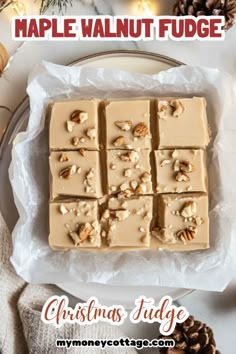 Savor the rich, buttery flavors of the season with our Christmas Fudge - Maple Walnut Fudge! This delicious treat combines the sweetness of maple syrup with crunchy walnuts for a festive and irresistible indulgence. Perfect for holiday gatherings, gift-giving, or enjoying a cozy moment by the fire. #MapleWalnutFudge #HolidayTreats #FestiveBaking #ChristmasDesserts #ChristmasFudge #FudgeRecipes #HomemadeFudge #FudgeGifts #HomemadeGifts #FestiveFudge #ChristmasBaking #HolidayFudge Maple Walnut Fudge With Real Maple Syrup, Maple Fudge With Maple Syrup, Maple Nut Fudge Recipe, Maple Nut Fudge, Maple Pecan Fudge, Maple Fudge Recipe, Maple Walnut Fudge Recipe, Christmas Fudge Recipes, Cashew Fudge