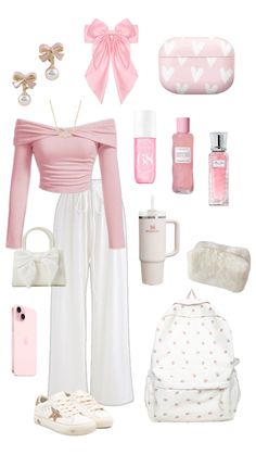 #cute #coquette #fit #white #pink Changing Your Style, Preppy Wardrobe, 2000s Japanese Fashion, Coquette Outfits, Coquette Outfit, Cute Coquette, Casual Outfits For Teens, Casual Preppy Outfits, Trendy Outfits For Teens