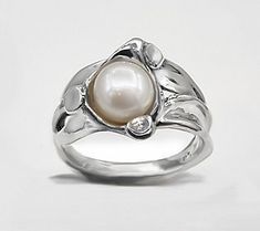 Alluring and mysterious, this sterling silver and cultured freshwater pearl ring is inspired by the captivating beauty of the seas. From Hagit. Freshwater Pearl Ring, Cultured Pearls, Pearl Ring, Freshwater Pearls, Jewelry Rings, Sterling Silver, Ring, 10 Things, Silver