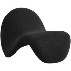 two black foam pillows sitting next to each other