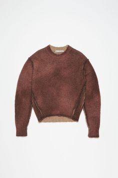 Sprayed knit jumper by acne studios is crafted from a soft wool and mohair blend. it has a relaxed fit below the waist and is detailed with a unique spray finish. Suit Jacket Dress, Swedish Fashion, Crew Neck Jumper, Womens Size Chart, Soft Wool, Soft Yarn, Clothes Collection, Knit Jumper, Fashion Labels