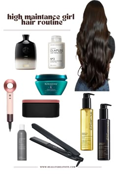 Luxury Haircare Aesthetic, Must Have Hair Products, Hair Must Haves Products, Haircare Products Aesthetic, Shampoo For Frizzy Hair, Luxury Shampoo, Luxury Haircare, Luxury Hair Care, Healthy Hair Routine