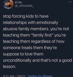 as yasminbrooke1 stated "because of
this mentality during childhood, you may find yourself in toxic relationships as an adult and put up with shit when you shouldn't. This is because from an early age, you've been taught that mistreatment is ok and justified" Soldier Girl, Parenting Quotes, Toxic Relationships