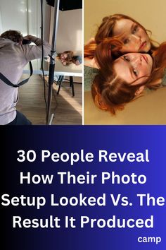 two women with red hair are posing for the camera and one woman is taking pictures