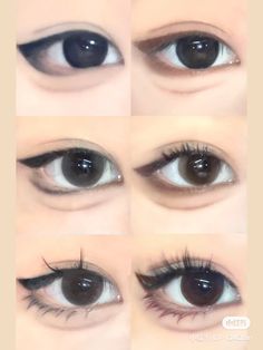 Douyin Makeup Concealer, Doyun Makeup Look Tutorial, Korean Boy Makeup, Doyun Makeup Look, Cute Aesthetic Makeup, Jelly Makeup, Bayonetta Glasses, Big Eyes Makeup, Japan Makeup