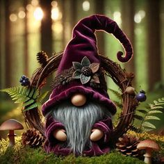 an image of a gnome in the woods