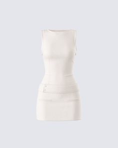 Nothing compares to a baddie in a put together look 🤍 Made from plain weave fabric and complete with a bodycon style, a wide belt, and a boat neckline - this ivory micro mini dress will make it clear that you did not come to mess around 👏 Fall Mini Skirt Outfit, Fall Dinner Outfit, Fall Mini Skirt, Internship Outfit, Classy Dresses, Bodycon Style, Welcome To The Future, Dinner Outfit, Black Off Shoulder