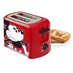 a mickey mouse toaster with two slices of bread